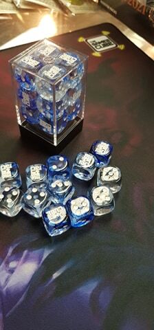 Games Cube Dice Nebula Blue